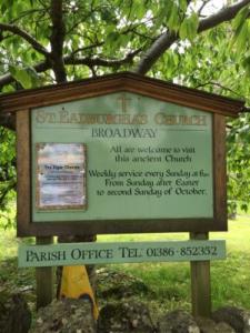 St Eadburgha’s Church sign